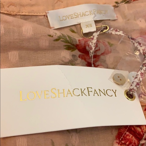 LoveShack Fancy Jules floral blouse NWT XS - Picture 10 of 10